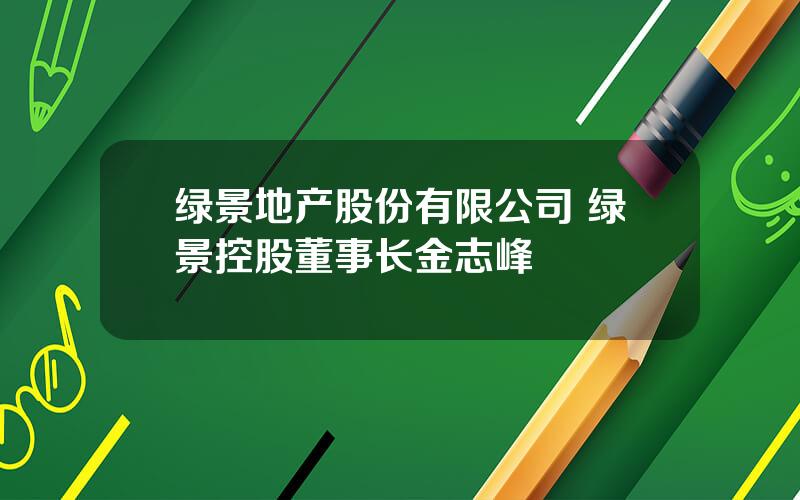 绿景地产股份有限公司 绿景控股董事长金志峰